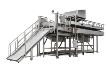 Industrial Food Processing Machine Isolated on transparent Background