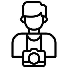 photographer line icon