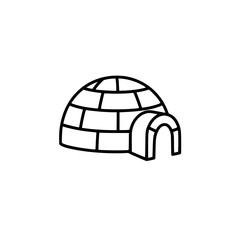 Fototapeta premium Simple Igloo Line Drawing