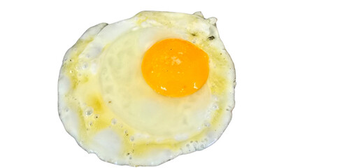 Fried Egg with Yolk For Breakfast PNG Isolated on White background