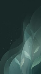 svg illustration style abstract night forest background. serenity. modern design. green color scheme.