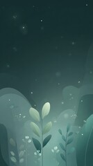 svg illustration style abstract night forest background. serenity. modern design. green color scheme.
