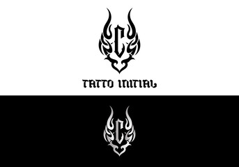 Tattoo Designs for Clothing Brands or Merchandise with Letter C