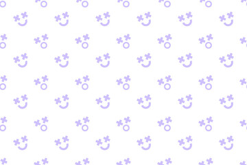 シンプル顔パターン紫