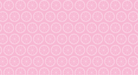 pink seamless pattern with white color orange slices