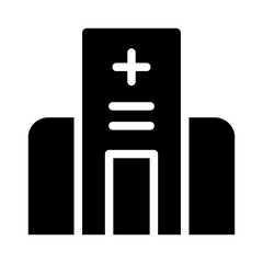 Fototapeta premium hospital glyph icon