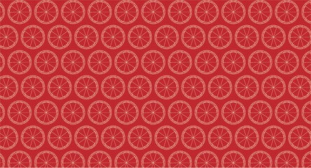 red seamless pattern orange slice art
