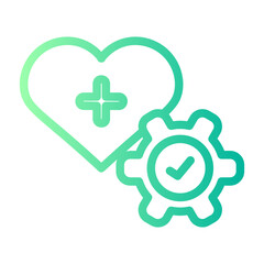 Fototapeta premium care gradient icon