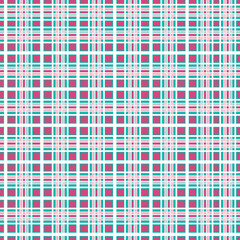 Tartan Teal Pink White Seamless Repeat