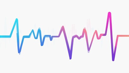 Vital Pulse: A dynamic heartbeat waveform pulsates, reflecting a vibrant rhythm of life in an illustrated artistic display. 