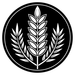 Wheat Plant Gluten Food Icon Concept Vector Illustration
