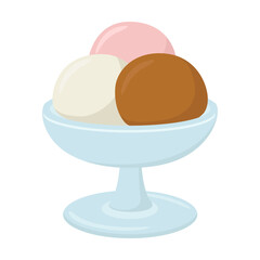 Ice Cream Sign Emoji Icon Illustration. Cup Vector Symbol Emoticon Design Clip Art Sign Comic Style.