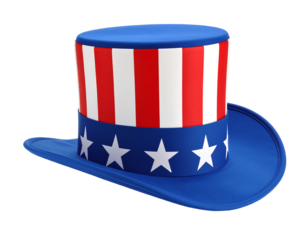 Patriotic top hat for independence day