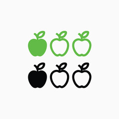 Apple icon vector template design