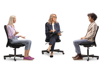 Fototapeta premium Couples Counseling, supporting communication between a young couple