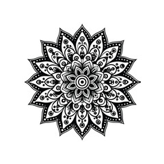 Henna Style Mandala Outline Design (2).eps