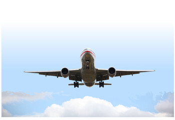 airplane into the sky