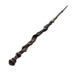 Twisted Dark Brown Wooden Wand, Magical Staff, Wizarding Accessory