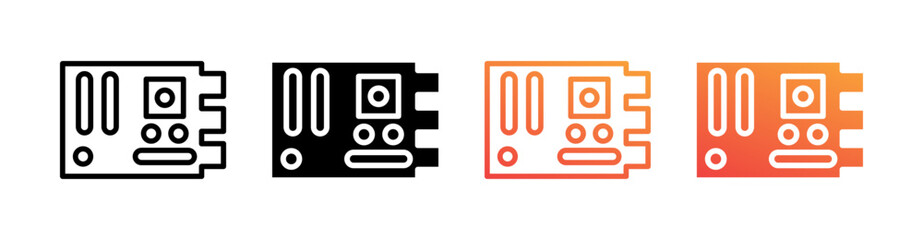 Battery Multiple Style Icon Set Vector 