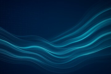 Fototapeta premium Luminous turquoise waves flow across a deep blue expanse