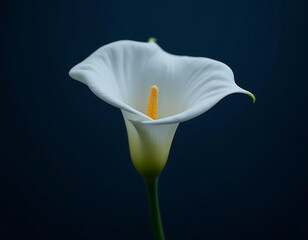 Calla Lily Flower on Dark Background