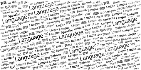 Fototapeta premium Language Word Cloud in Multiple Global Translations