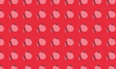 Seamless abstract red and pink hearts pattern background for Valentine's's design