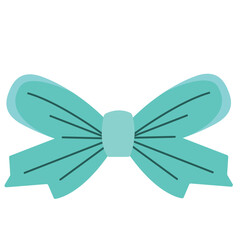 Simple blue bow illustration in flat style. Great for decorative designs, packaging elements, party themes, or cute cartoon visuals.

