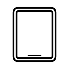 タブレット端末のシンプルなアイコンイラスト © ひよこまめ