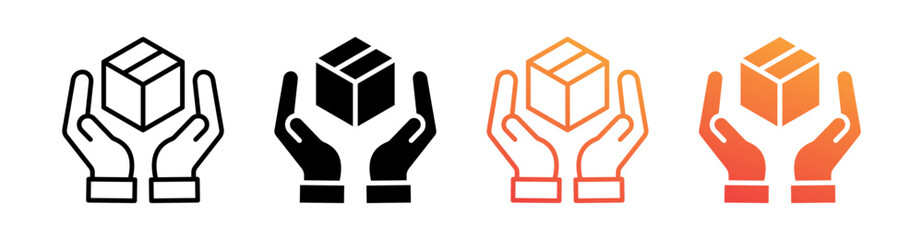 Product Shipping Multiple Style Icon Set Vector 