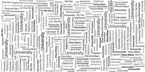 Obraz premium University Word Cloud Background
