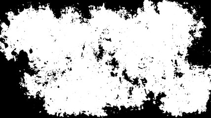 Fototapeta premium Distressed Grunge Texture Frame, Black and White Rough Edge Overlay for Photo Masking and Design