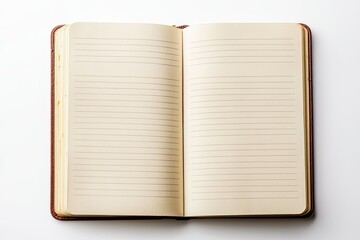 High Quality Picture of a Notebook Isolated on White Background