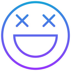 Fototapeta premium meme creator line gradient icon