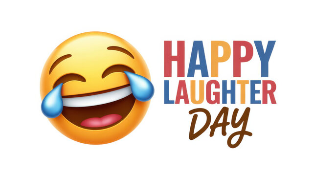 World Laughter Day isolated on transparent background, Generative ai.