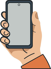 hand holding a cellphone