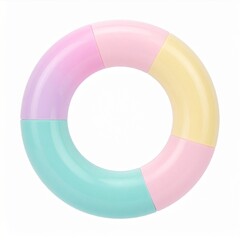Obraz premium Pastel Colored Inflatable Swim Ring Float
