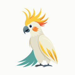 Fototapeta premium cockatoo on a white background