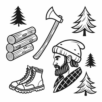 NATIONAL PAUL BUNYAN DAY vector illustration