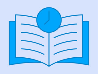 Study planner icon. E-learning icon design. Solid vector icon. Simple filled and outline icon.