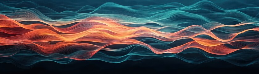 A vibrant wave of abstract colors blending in fluid motion and harmony.