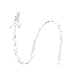 Pale grunge hand drawn arrow vector. Grunge arrow isolated on white background. Arrow mark icon, arrow paint.