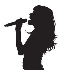 Female singer silhouette