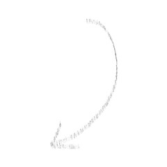 Naklejka premium Pale grunge hand drawn arrow vector. Grunge arrow isolated on white background. Arrow mark icon, arrow paint.