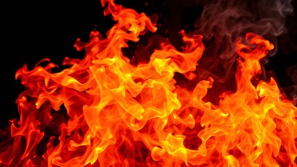 Fiery Inferno Abstract Blaze Texture Photography