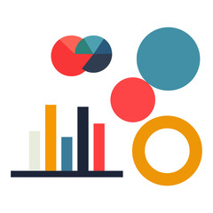 Obraz premium Minimalist Infographic Design – Data Visualization in Flat Style