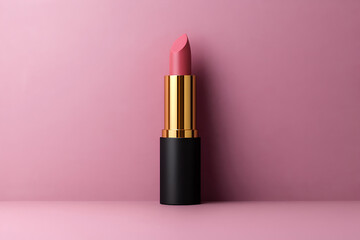 Pink Lipstick Display with pink background 