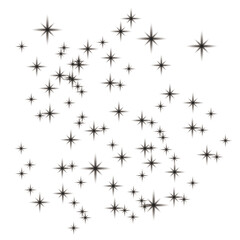 collection of star patterns with beautiful sparkling black color