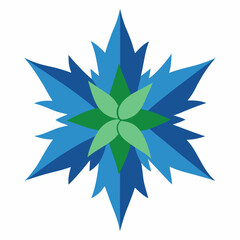 Sea Holly flower on white background 