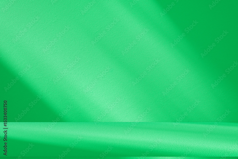 Aufkleber wall interior background, studio and backdrops show products. with leaf shadow from window color gre
